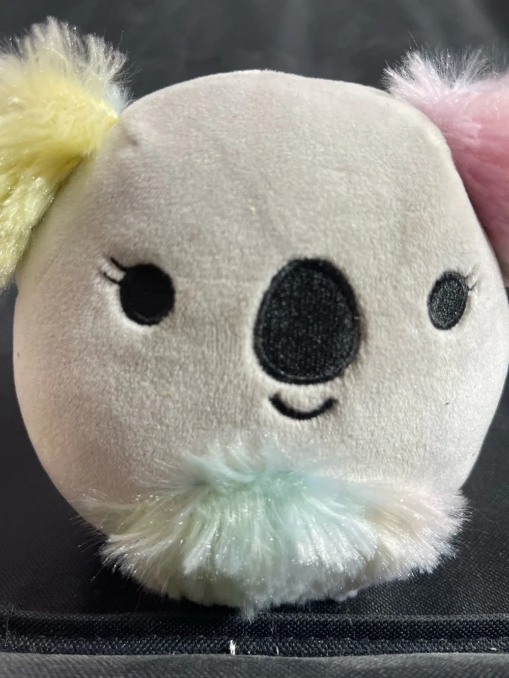 Lot. 2 Plush Koala Small Pet Toy - Pastel Yellow, Pink, Mint Accents